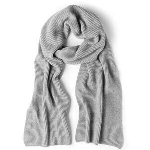 Everlane The Cashmere Ribbed Scarf, Heather Gray